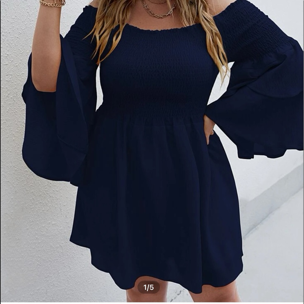 Flounce Sleeve Dress